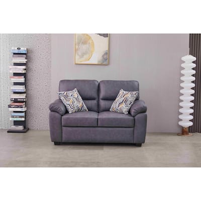 58.7'' Wide Faux Leather Loveseat