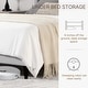 preview thumbnail 42 of 70, Spruce & Spring Eleanor Upholstered Platform Bed Frame with Vertical Stripe Headboard