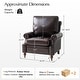 preview thumbnail 15 of 13, Honorio Traditional Genuine Leather Armchair with Solid Wood Legs and Front Casters Set of 2 By HULALA HOME