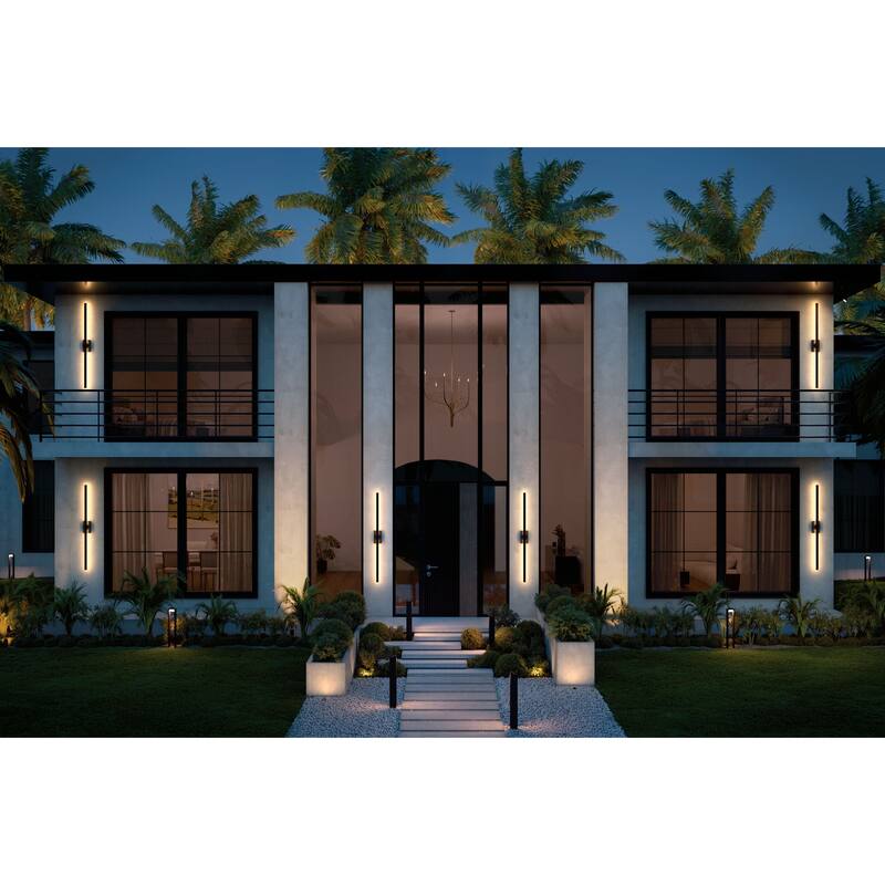 Nocar 60" Outdoor LED Wall Light in Textured Black - Textured Black