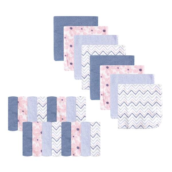 slide 1 of 1, Luvable Friends Baby Girl Super Soft Bundle Washcloths, Daisy, One Size - Daisy - One Size One Size - Daisy
