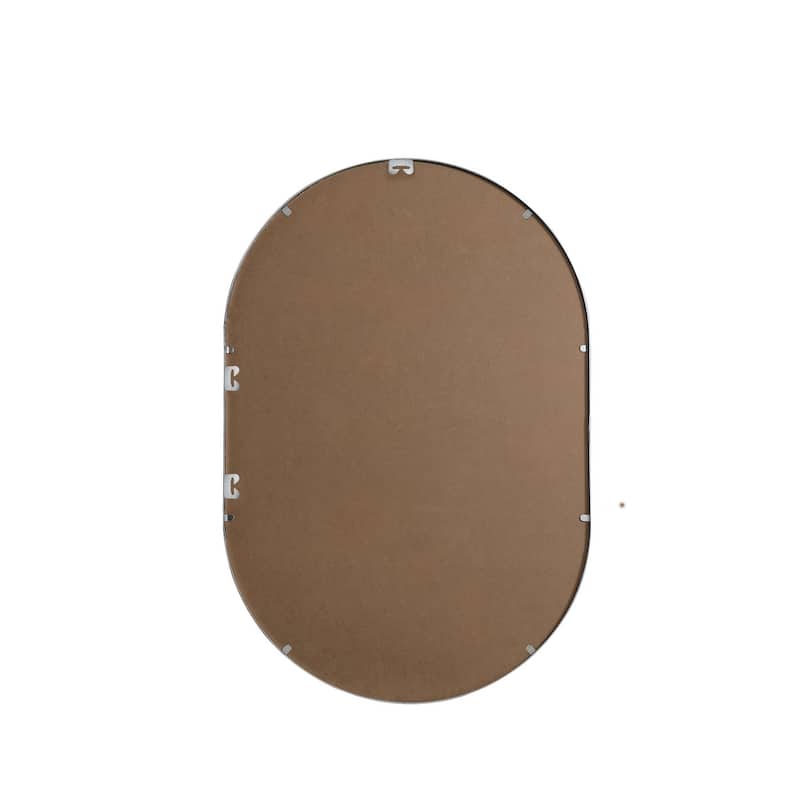 Indigo Home Metal Frame Oval Mirror 27x40 Inch