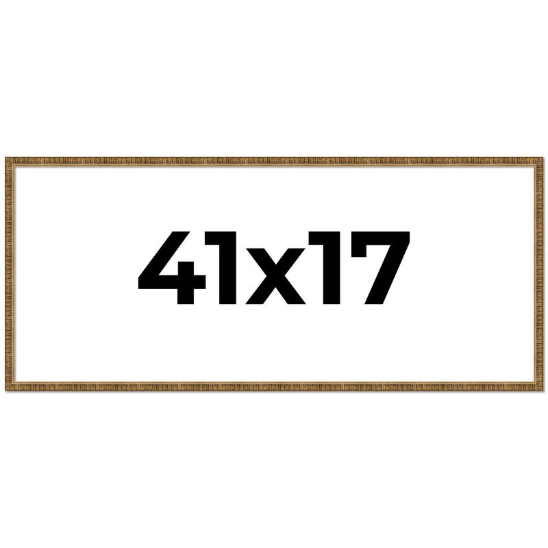 41x17 Frame Gold Solid Wood Picture Frame - Complete Modern Photo