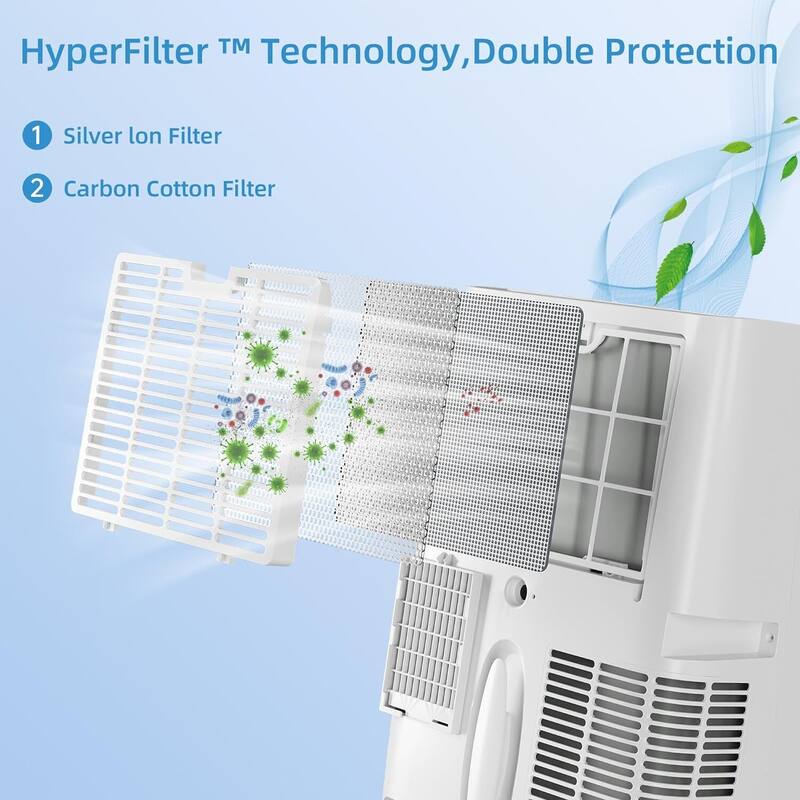 Portable Air Conditioner with Remote Control, 14000BTU air cooler