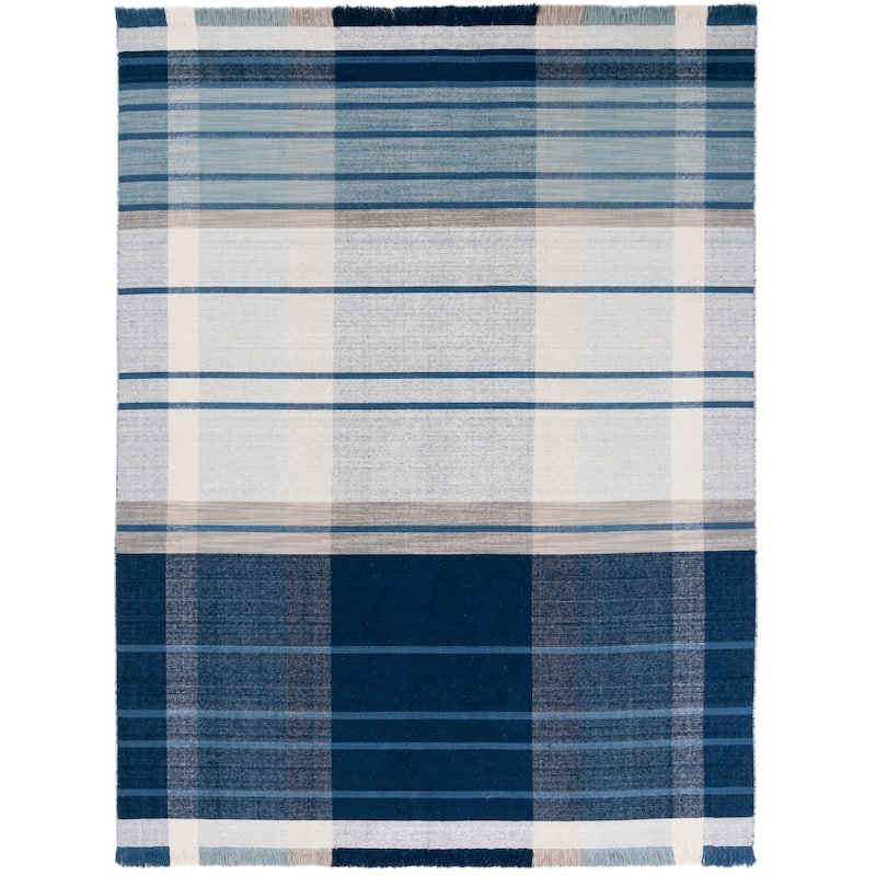 SAFAVIEH Striped Kilim Sharareh Wool Fringe Rug