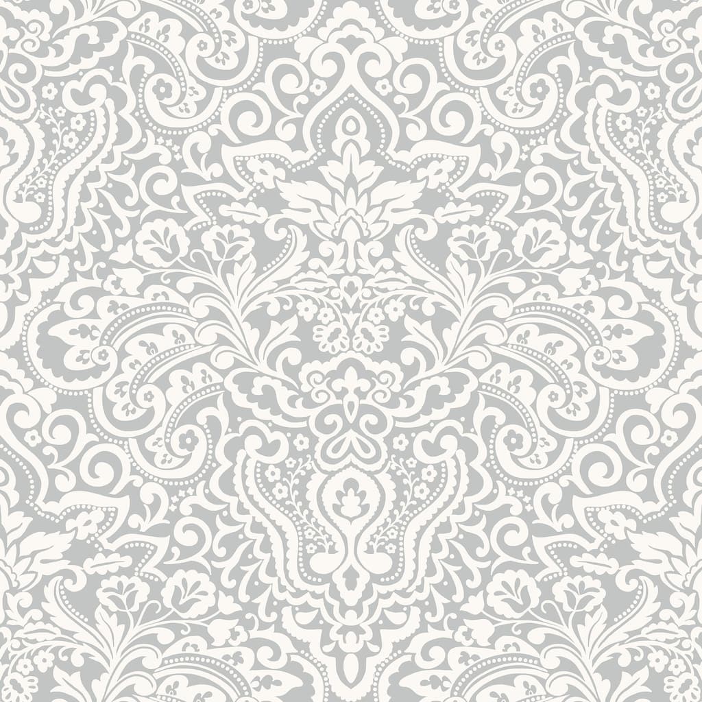 Galerie Wallcoverings Italian Classics 4 Collection Embossed Paisley Damask Vinyl on Non-woven Matte Wallpaper Roll