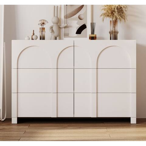 Modern 6-Drawer Dresser Ample Storage Spaces