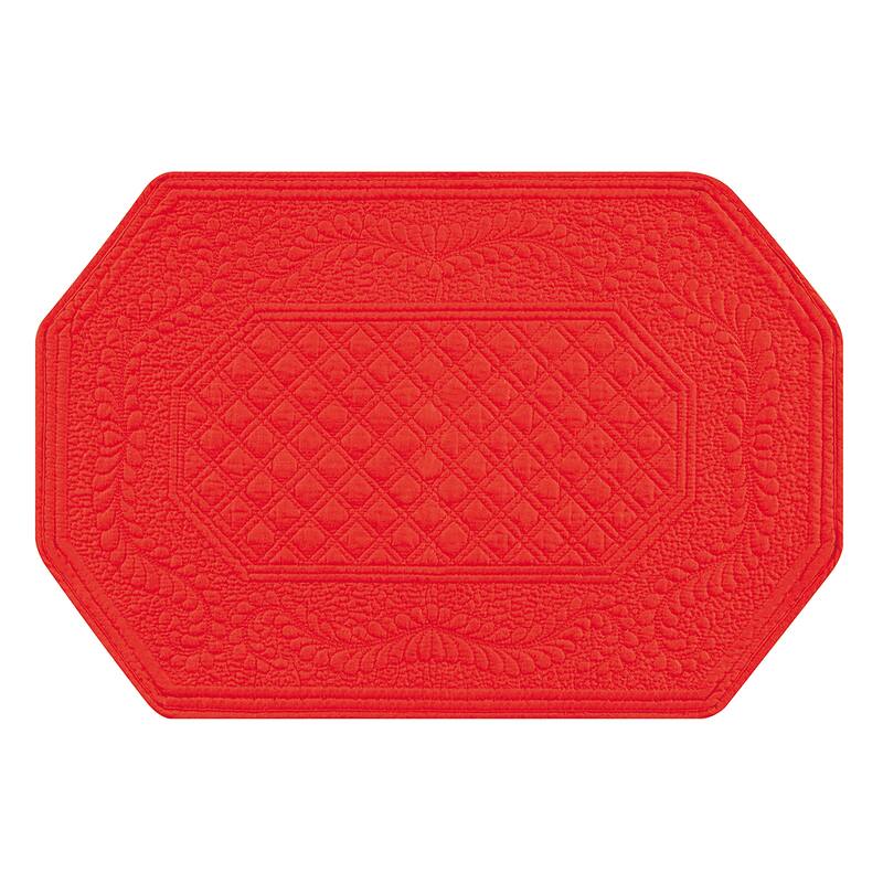 Red Octagonal July Fourth Placemat Set of 6 - Set of 6