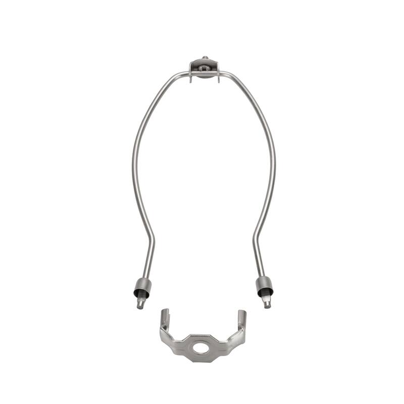 Aspen Creative 8 1/2" Lamp Harp with Saddle in Satin Nickel Finish, 2 Pack