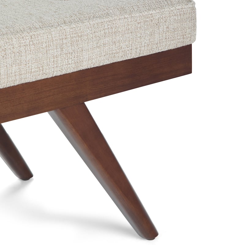 WYNDENHALL Keenan 48 inch Wide Mid Century Modern Rectangle Ottoman Bench