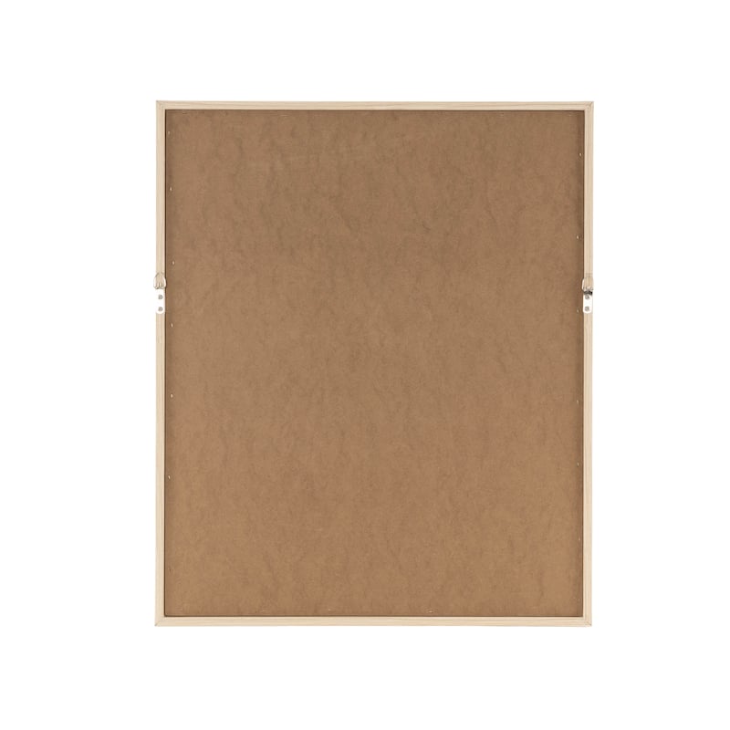 Canvas Abstract Framed Wall Art with Light Brown Frame - Pink - Roche River Decor