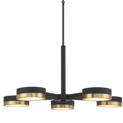 Savoy House 1-1635-5 Ashor 5 Light 34" Wide LED Chandelier