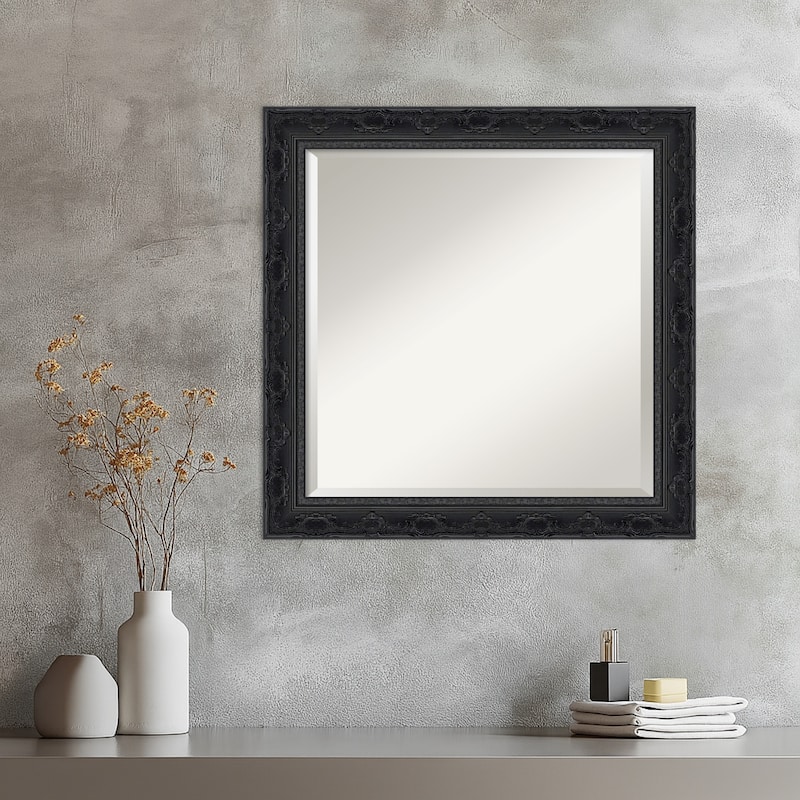 Filigree Beveled Framed Wall Mirror