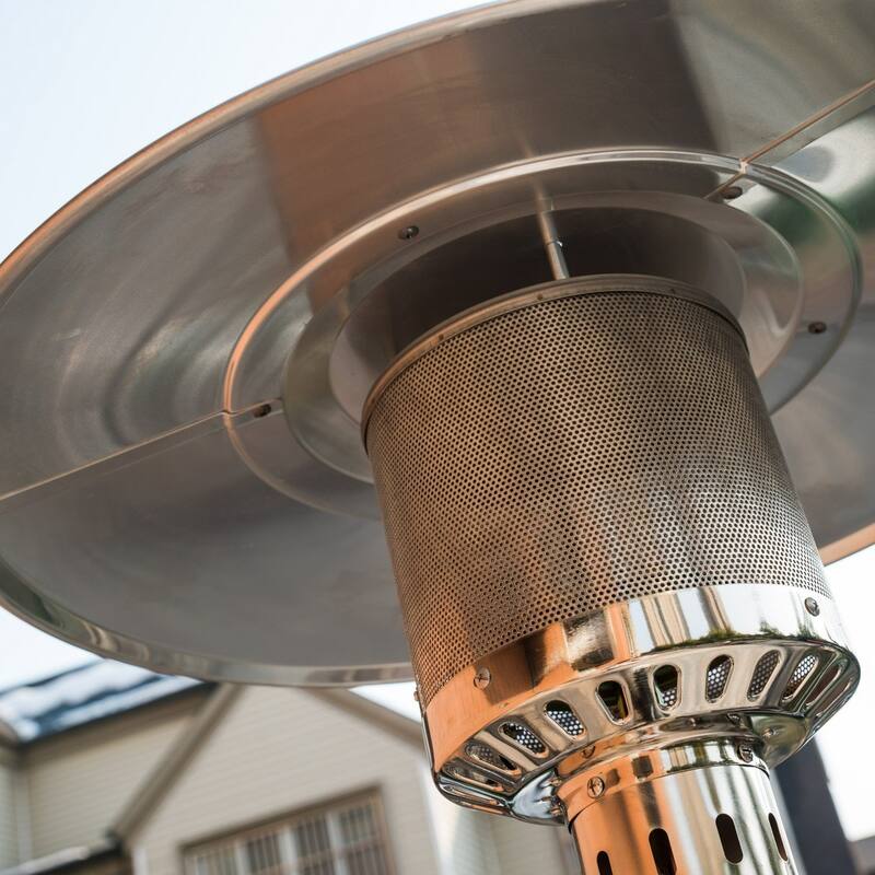 Outdoor Patio Propane Heater with Portable Wheels 47,000 BTU 88 inch Standing Gas Outside Heater