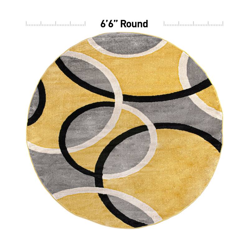 World Rug Gallery Modern Abstract Circles Area Rug