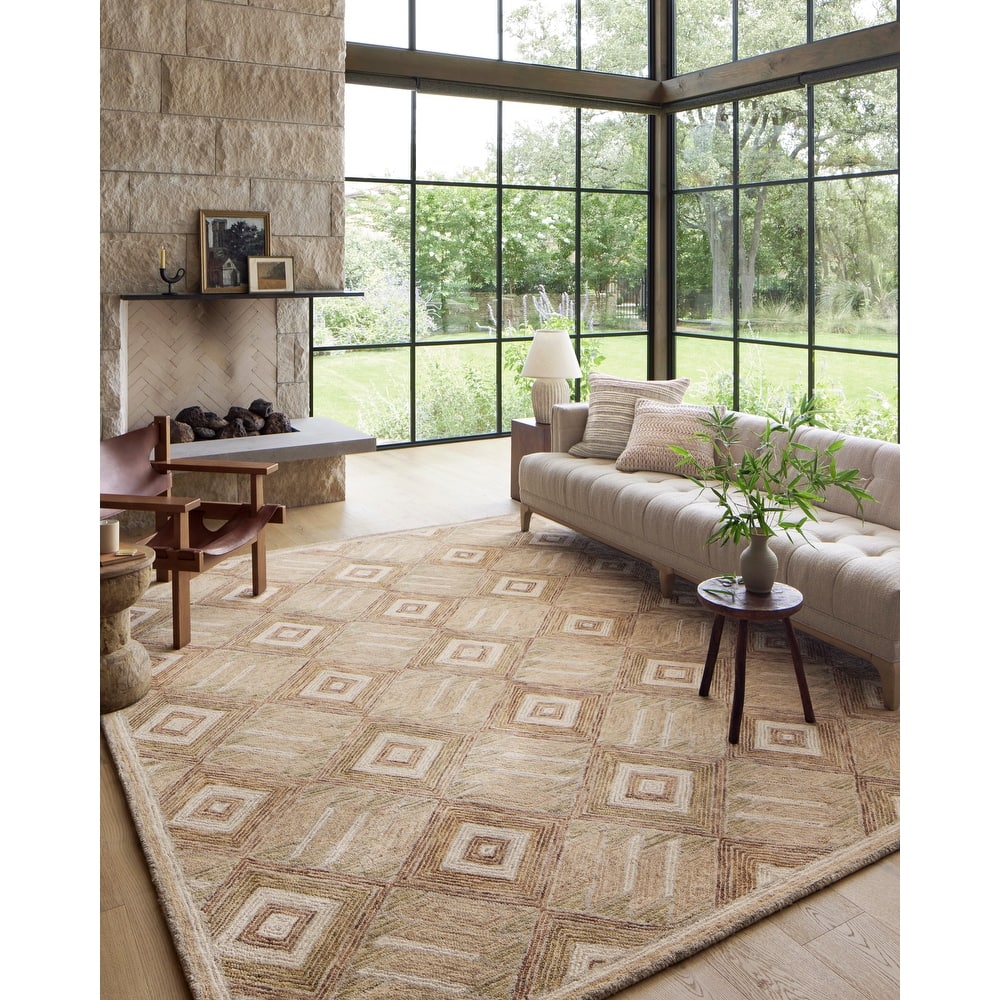 Alexander Home Palazzo Diamond 100% Wool Hand-Tufted Area Rug