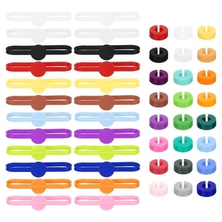 48 Pcs Silicone Wine Glass Charms - Colorful Drink Markers, Waterproof Cup Tags For Parties, Bar, Wedding Supplies