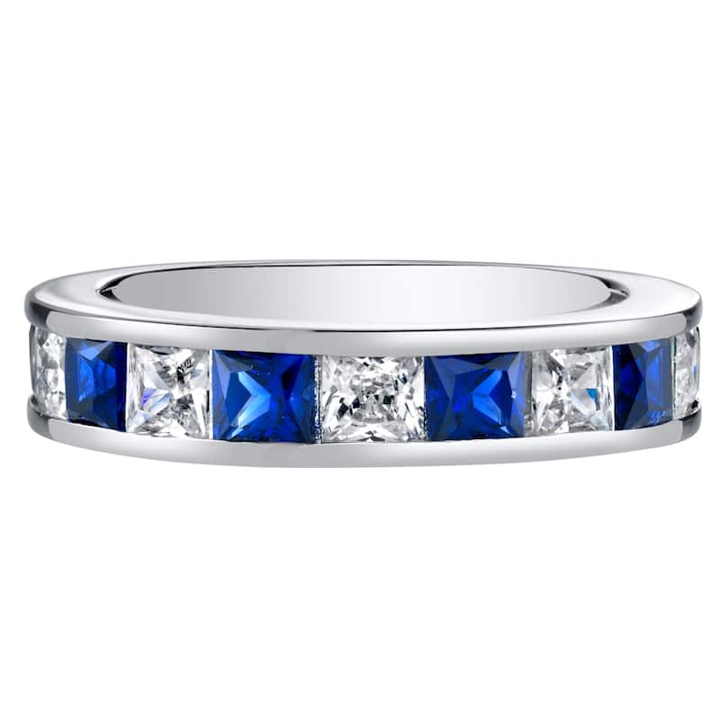 Sterling Silver 1 ct Created Sapphire Birthstone Ring