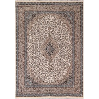 Shokan Area Rug Floral Ivory Kashan Turkish Area Rug Machine Made Oriental Carpet - 8'4 ...