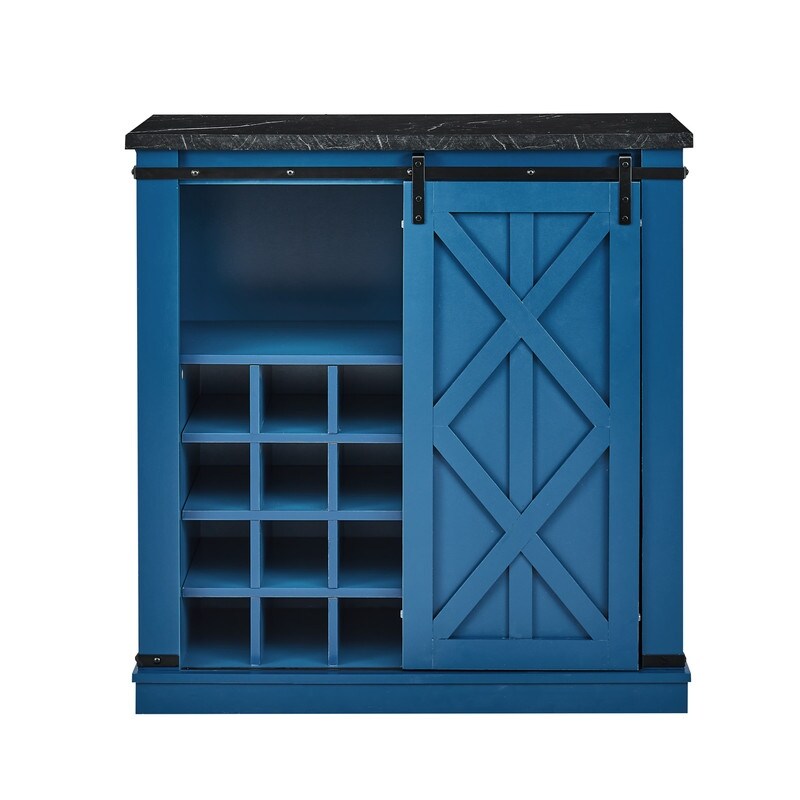 Blue wine cabinet sales