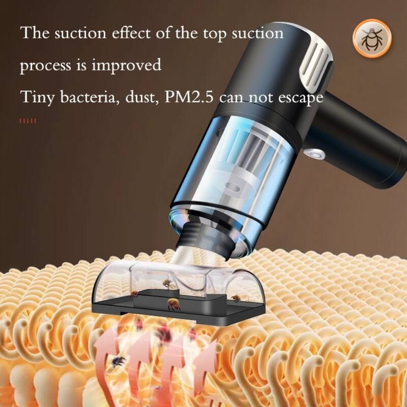 Black-Silver Cordless Handheld Vacuum Cleaner with Cyclonic Suction and Attachments - 6.69 x 2.56 x 6.30 in