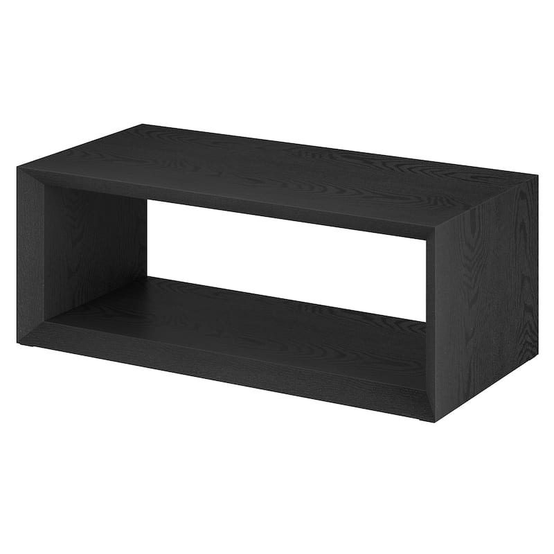 48" Coffee Table with Shelf for Living Room Storage and Display - 48" x 23.38" x 18"