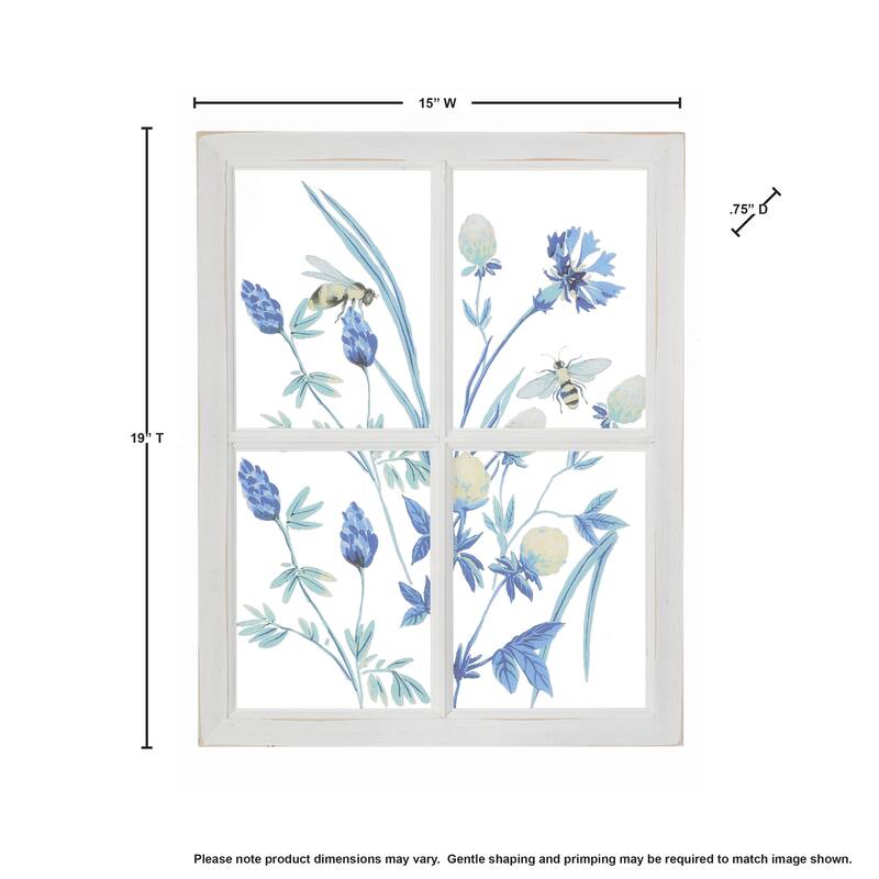 Acrylic Bee and Cornflower Frame 15X19" - 19