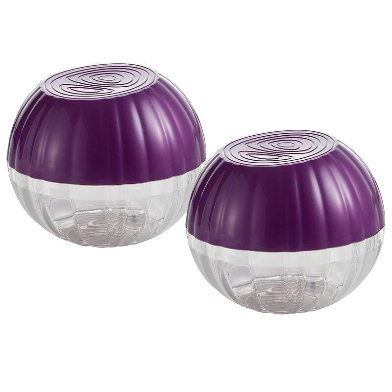 Hutzler Pro-Line Onion Saver Keeper Storage Container - Keeps Fresh Longer - 2 Pack - Purple