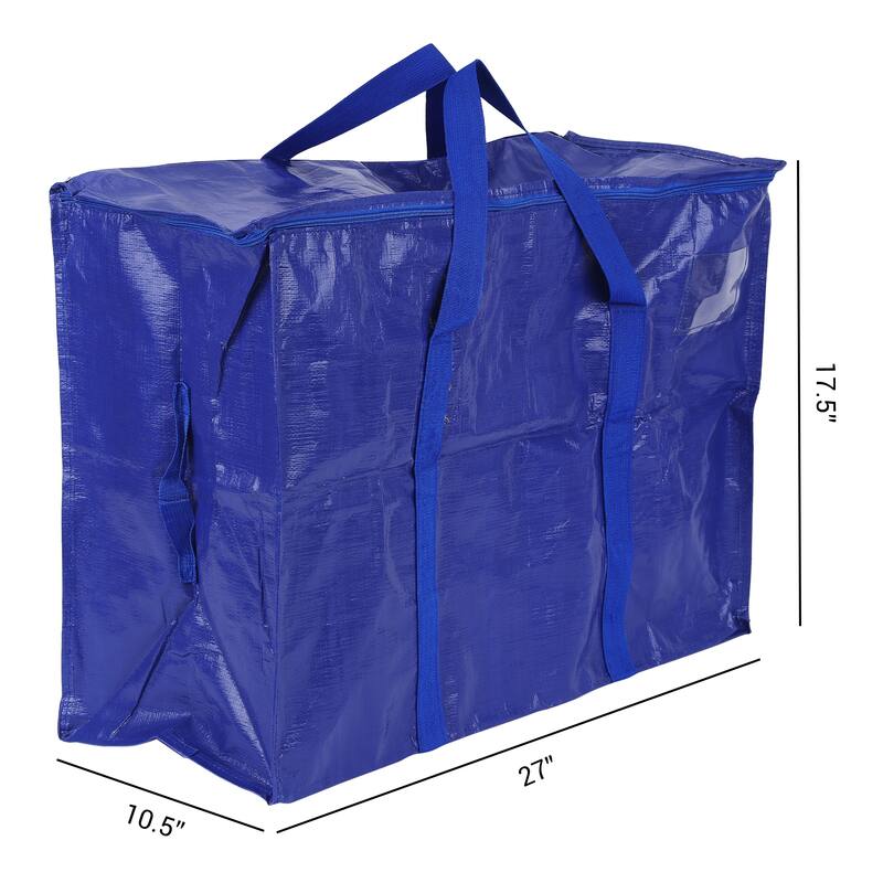 1 Pack Clothes Storage, Foldable Storage Bags, Moving Bags for Organizing Bedroom, Closet Organizers and Storage - Blue - 27*14*15in