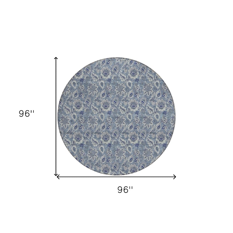 HomeRoots Floral Transitional Rectangle Outdoor Rug