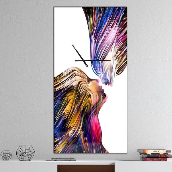 slide 2 of 13, Designart 'Metaphorical Mind Painting' Oversized Modern Wall CLock