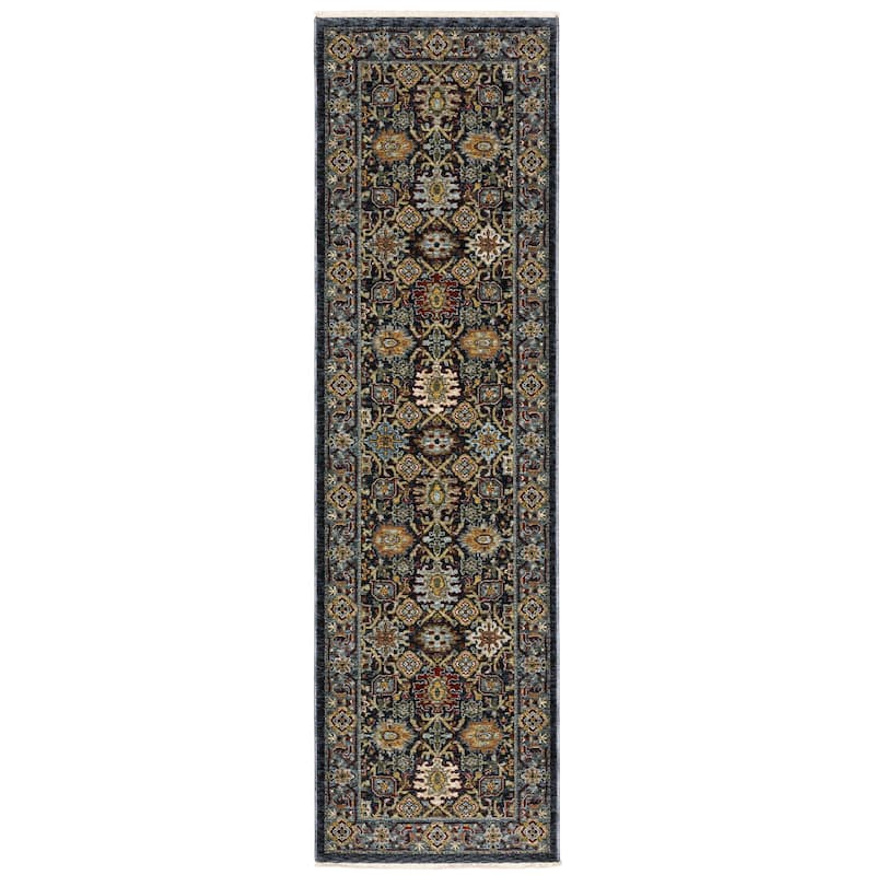 Style Haven Amelie Persian Panel Blue/ Multi Indoor Area Rug - 2' 3" x 7' 6" - Runner