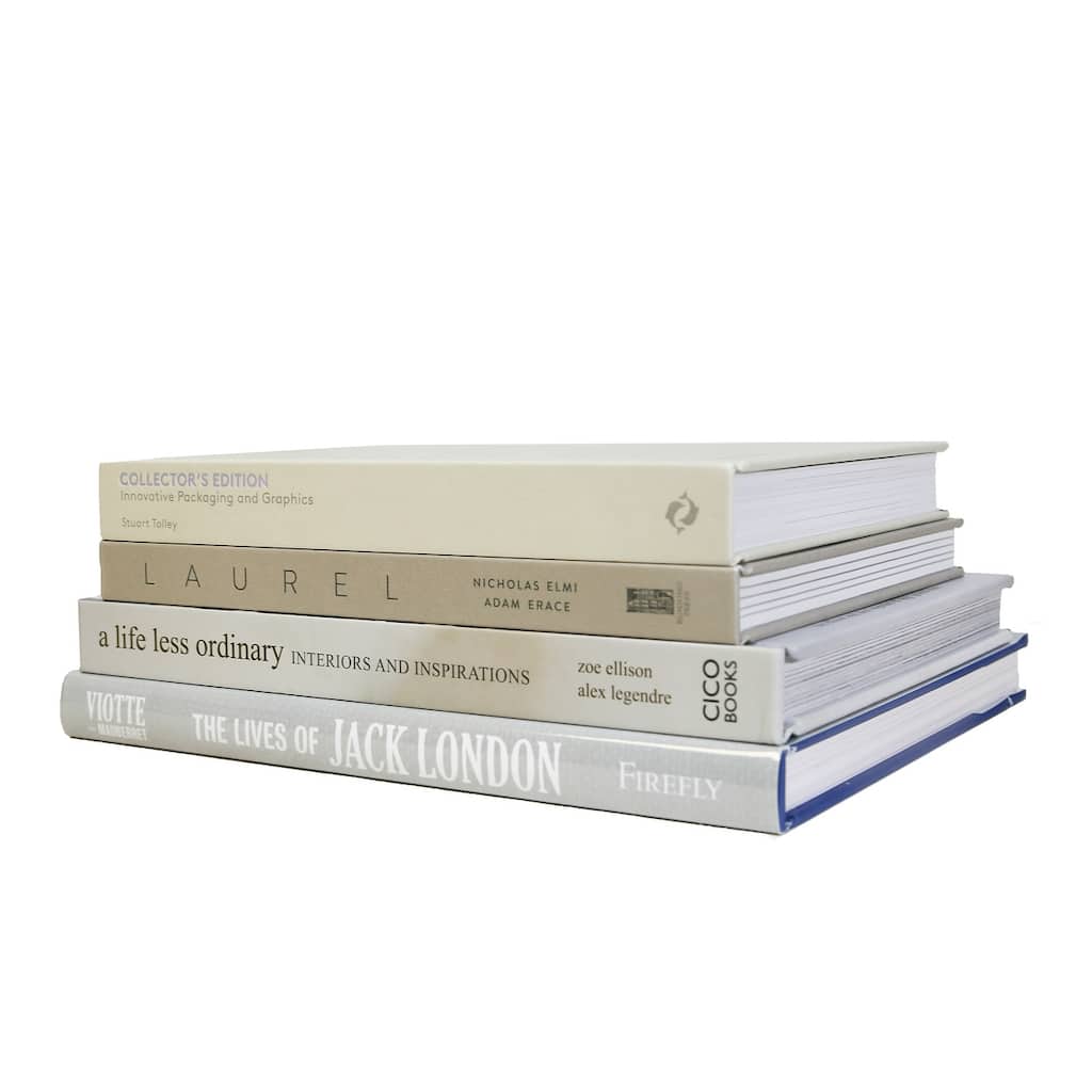 Books Gray Decorative Accessories: Modern Smokey Neutrals ColorStak, (S/4)