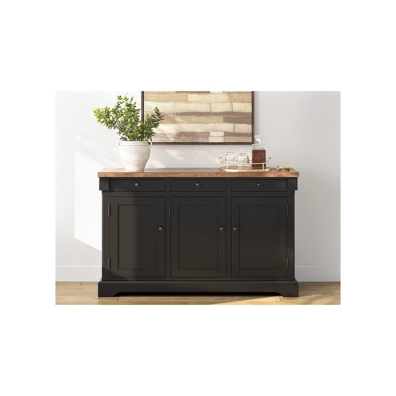 Signature Design by Ashley Wildenauer Brown/Black Dining Buffet - 59" W x 18" D x 36" H