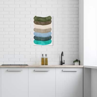 Wynwood Studio Canvas Abstract Shades of the Beach Green and Army Green Wall Art Canvas Print