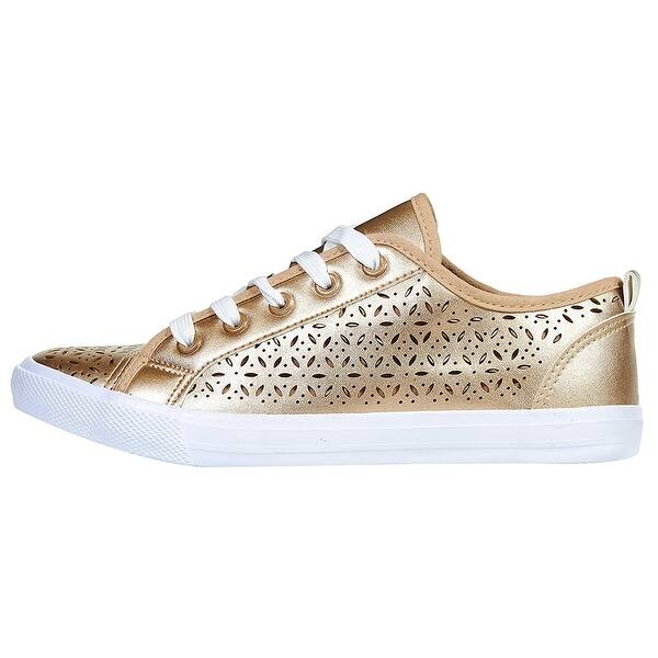 Chatties By Sara Z Womens Perforated Fashion Sneakers With Laces On Sale Overstock