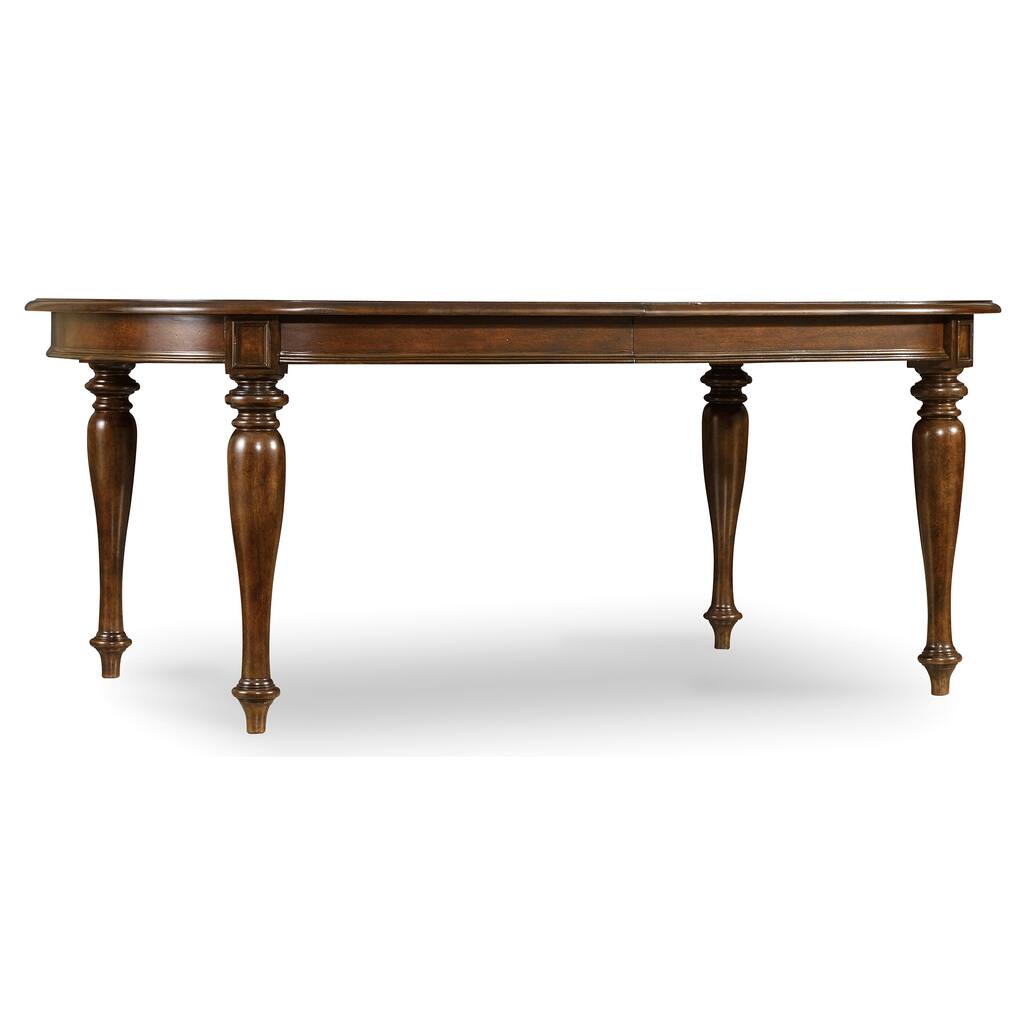 Leesburg Leg Table with Two 18'' Leaves - 76"x30.25"x44"