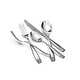 preview thumbnail 2 of 1, Nambe Tilt Dazzle 45-Piece Flatware Set Service for 8 Plus Butter Knife, Sugar Spoon and 3 Piece Hostess Set