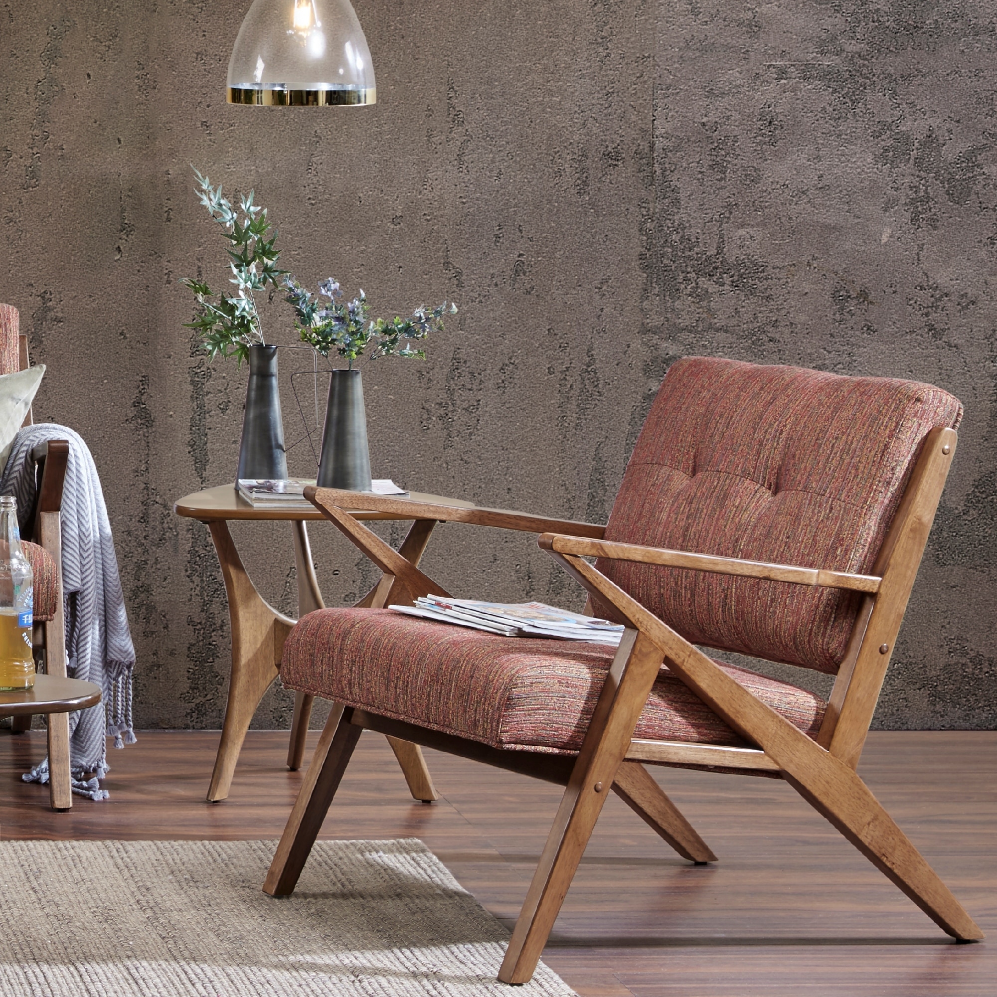 Carson carrington saue top grey accent chair