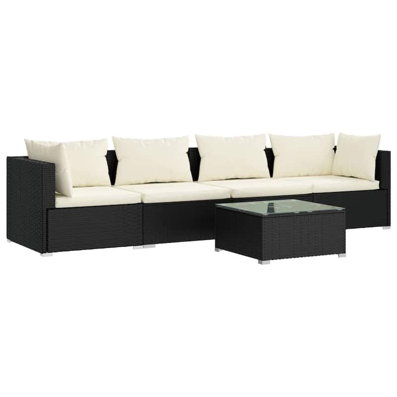 vidaXL Patio Sofa Sectional Sofa Couch Loveseat Outdoor Armchair Poly Rattan