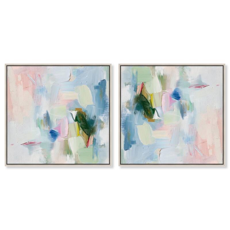 Floral Tin Canvas by Art Remedy - 30" x 30" - White