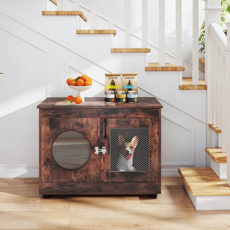 Costway Furniture Style Dog Crate for Small Medium Dogs Translucent - See Details