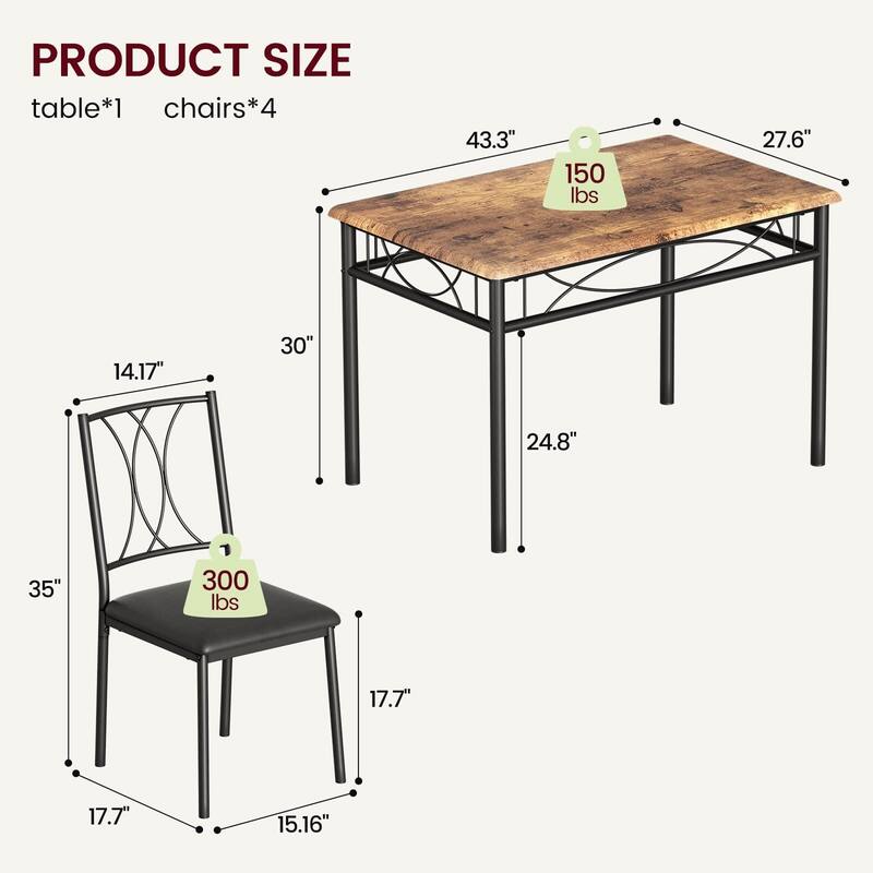 Dining Table Set for 4