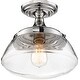 preview thumbnail 2 of 1, Kew 1-Light Semi Flush Polished Nickel - N/A