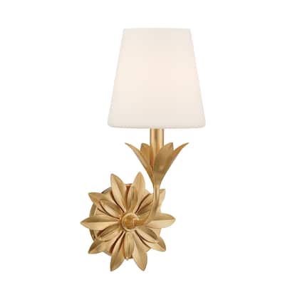 Crystorama Lighting Group 571-OP Broche 15" Tall Wall Sconce
