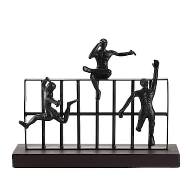 Metal People Sculpture - Black - Roche River Decor