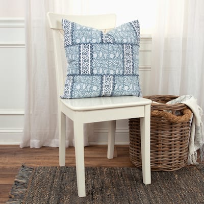 Rizzy Home Primitive Block Print Throw Pillow Cover