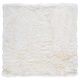 preview thumbnail 23 of 34, SAFAVIEH Handmade Sheepskin Aybek Genuine Pelt Rug 5' Square - Natural/White - Square