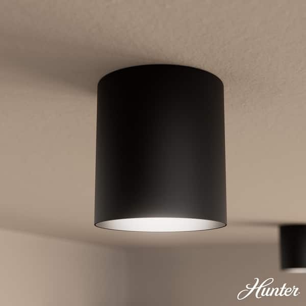 slide 2 of 4, Hunter + Jasmine Roth Canoga Flush Mount Ceiling Light - Kitchen, Hallway - Contemporary - Influencer Favorite! Matte Black