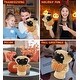 preview thumbnail 3 of 4, DolliBu Pug Dog Hand Puppet Stuffed Animal with Pumpkin Plush Decor - 10 inches